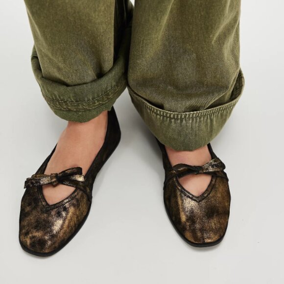Free People Shoes - new Free People Bow Mania GENUINE LEATHER Ballet Flats 2511 3S7
